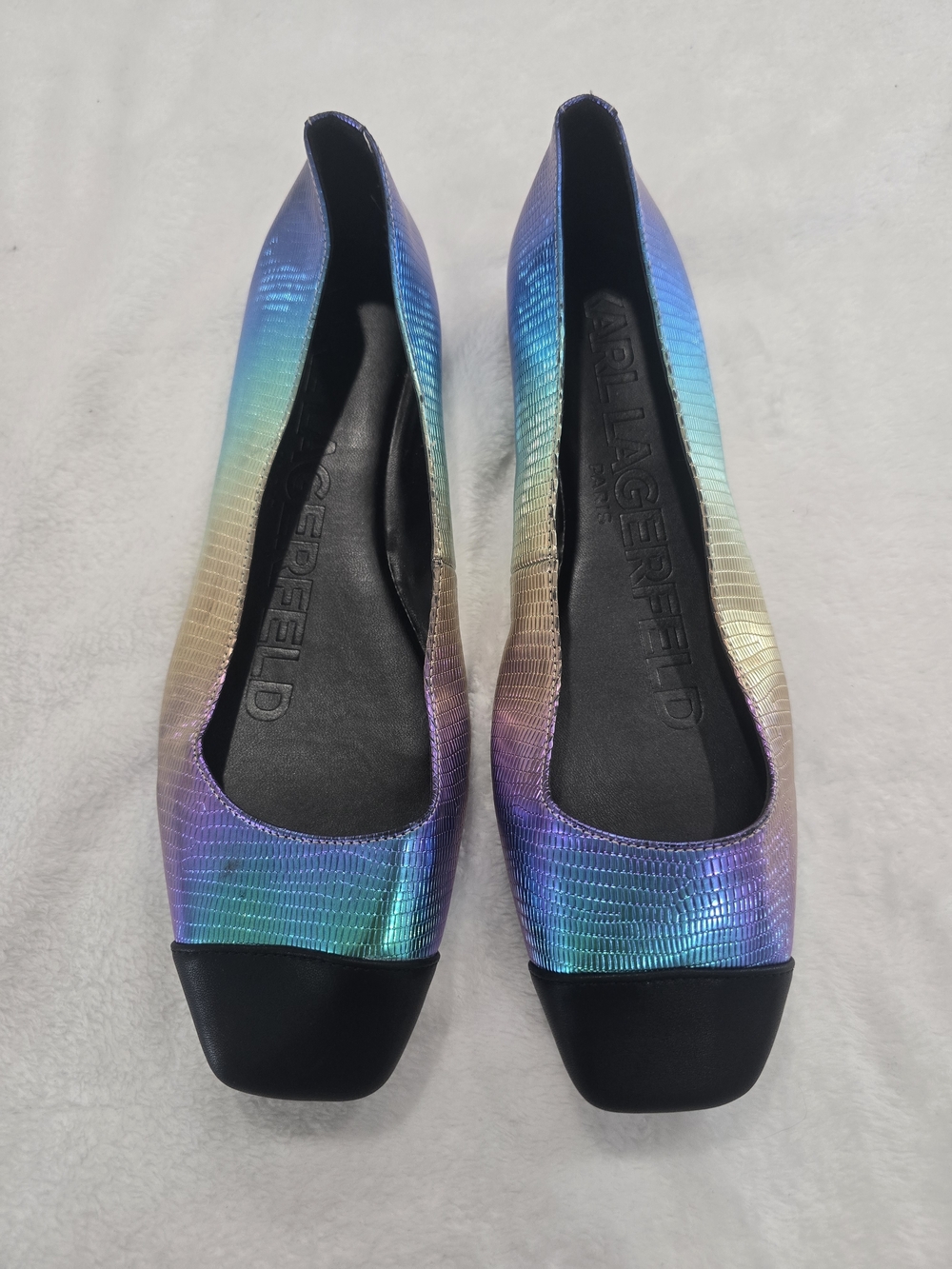 Karl Lagerfeld Iridescent Ballet Flats - Multi Color  Size 11M